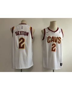 Men's Cleveland Cavaliers #2 Collin Sexton White Authentic Stitched Jersey