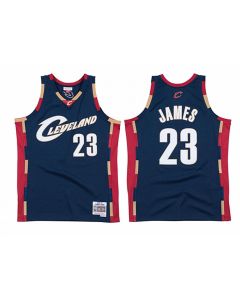 Men's Cleveland Cavaliers #23 LeBron James Navy 2008-09 City Edition Stitched Jersey