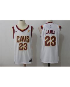 Men's Cleveland Cavaliers #23 LeBron James White Stitched NBA Jersey