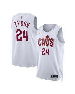Men's Cleveland Cavaliers #24 Jaylon Tyson White 2024 Draft Association Edition Stitched Jersey