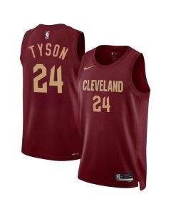 Men's Cleveland Cavaliers #24 Jaylon Tyson Wine 2024 Draft Icon Edition Stitched Jersey