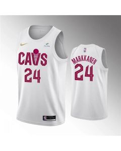 Men's Cleveland Cavaliers #24 Lauri Markkanen Association Edition Stitched Basketball Jersey