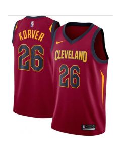 Men's Cleveland Cavaliers #26 Kyle Korver Red Icon Edition Swingman Stitched Jersey