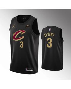 Men's Cleveland Cavaliers #3 Caris LeVert Black Statement Edition Stitched Basketball Jersey