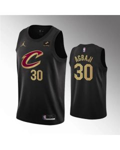 Men's Cleveland Cavaliers #30 Ochai Agbaji Black Statement Edition Stitched Basketball Jersey