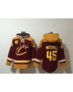 Men's Cleveland Cavaliers #45 Donovan Red Ageless Must-Have Lace-Up Pullover Hoodie