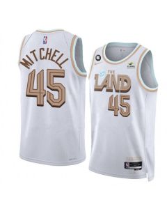 Men's Cleveland Cavaliers #45 Donovan White 2022/23 City Edition With NO6. Patch Stitched Jersey