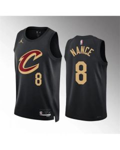 Men's Cleveland Cavaliers #8 Pete Nance Black Statement Edition Stitched Jersey