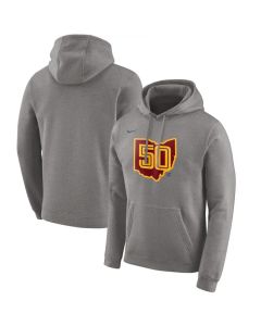 Men's Cleveland Cavaliers Heather Gray City Edition Logo Essential Pullover Hoodie