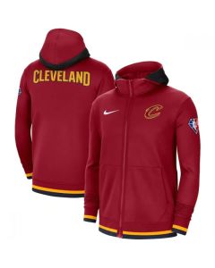 Men's Cleveland Cavaliers Red 75th Anniversary Performance Showtime Full-Zip Hoodie Jacket