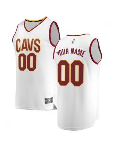 Men's Cleveland Cavaliers White Customized Stitched NBA Jersey
