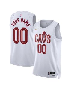 Men's Cleveland Cavaliers White Swingman Custom Association Edition Jersey (White)