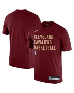 Men's Cleveland Cavaliers Wine 2023/24 Sideline Legend Performance Practice T-Shirt