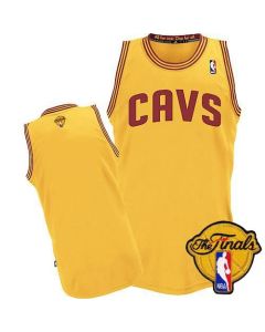 Men's Cleveland Cavaliers Yellow The Finals Patch Revolution 30 Jersey