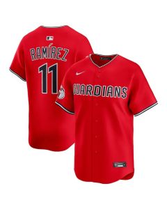 Men's Cleveland Guardians #11 Jose Ramirez Red Alternate Limited Jersey