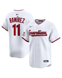 Men's Cleveland Guardians #11 Jose Ramirez White Home Limited Jersey (White)