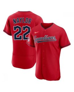 Men's Cleveland Guardians #22 Josh Naylor Red Flex Base Stitched Jersey
