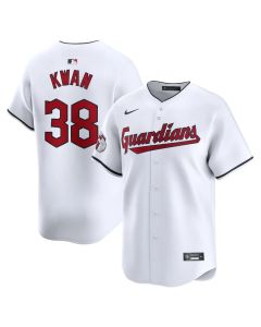 Men's Cleveland Guardians #38 Steven Kwan White Home Limited Player Jersey