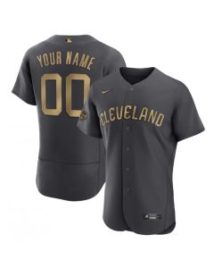 Men's Cleveland Guardians ACTIVE Player Custom 2022 All-Star Charcoal Flex Base Stitched MLB Jersey