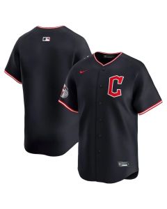 Men's Cleveland Guardians Black Home Replica Jersey (Black)