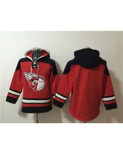Men's Cleveland Guardians Blank Black/Red Ageless Must-Have Lace-Up Pullover Hoodie
