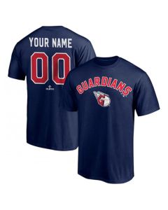 Men's Cleveland Guardians Navy Name & Number T-Shirt