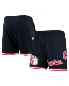Men's Cleveland Guardians Navy Team Logo Mesh Shorts