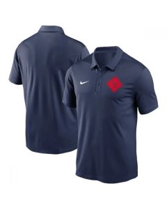 Men's Cleveland Guardians Navy Team Logo Polo T-Shirt