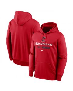 Men's Cleveland Guardians Red 2022 Performance Pullover Hoodie