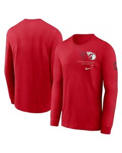 Men's Cleveland Guardians Red Long Sleeve T-Shirt