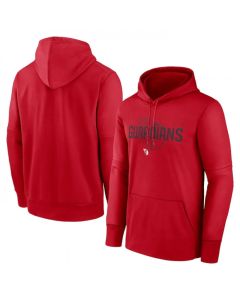 Men's Cleveland Guardians Red Pregame Performance Pullover Hoodie