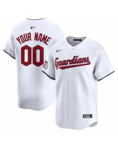 Men's Cleveland Guardians White Vapor Premium Limited Custom Jersey