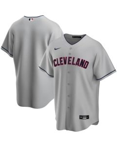 Men's Cleveland indians Blank Grey Cool Base Stitched Jersey (Grey)