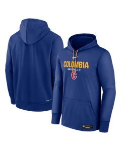 Men's Colombia Baseball Royal 2026 World Baseball Classic Collection Dri-FIT Long Sleeve Hooded T-Shirt (Royal)