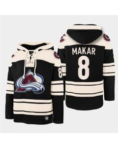 Men's Colorado Avalanche #8 Cale Makar Black All Stitched Sweatshirt Hoodie