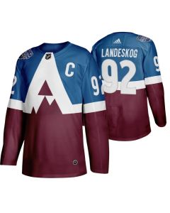 Men's Colorado Avalanche #92 Gabriel Landeskog 2020 Stadium Series Blue Stitched NHL Jersey