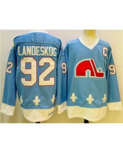 Men's Colorado Avalanche #92 Gabriel Landeskog Blue Stitched Jersey