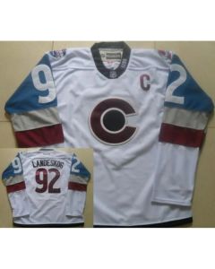 Men's Colorado Avalanche #92 Gabriel Landeskog White Stitched Jersey