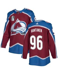 Men's Colorado Avalanche #96 Mikko Rantanen 2022 Burgundy Stanley Cup Final Patch Stitched Jersey