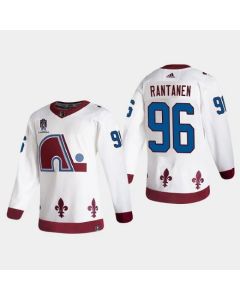 Men's Colorado Avalanche #96 Mikko Rantanen 2022 White Stanley Cup Champions Patch Stitched Jersey