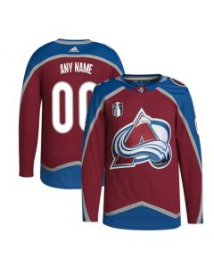 Men's Colorado Avalanche Active Player Custom 2022 Burgundy Stanley Cup Final Patch Stitched Jersey