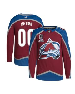 Men's Colorado Avalanche Avtive Player Custom 2022 Burgundy Stanley Cup Champions Patch Stitched Jersey