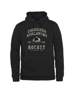 Men's Colorado Avalanche Black Camo Stack Pullover Hoodie