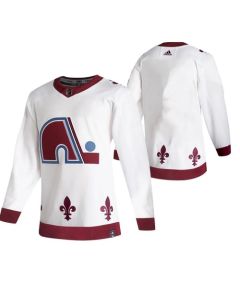 Men's Colorado Avalanche Blank 2020-21 White Reverse Retro Stitched Jersey