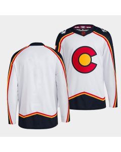 Men's Colorado Avalanche Blank White 2022-23 Reverse Retro Stitched Jersey