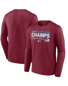 Men's Colorado Avalanche Burgundy 2022 Stanley Cup Champions Long Sleeve T-Shirt