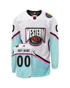 Men's Colorado Avalanche Custom 2023 All-star Wetern Conference White Stitched Jersey