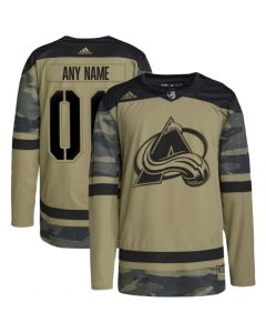 Men's Colorado Avalanche Custom Camo Salute to Service Stitched Jersey