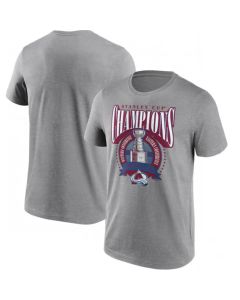 Men's Colorado Avalanche Grey 2022 Stanley Cup Champions Jersey Roster T-Shirt