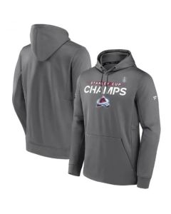Men's Colorado Avalanche Heathered Charcoal 2022 Stanley Cup Champions Big & Tall Locker Room Pullover Hoodie